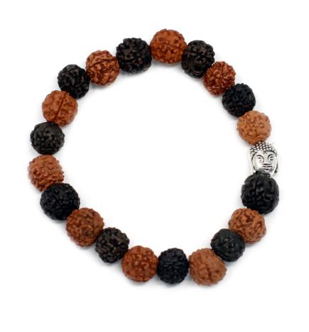 Rudraksha Brazalete de Buda Japa Mala - Mix