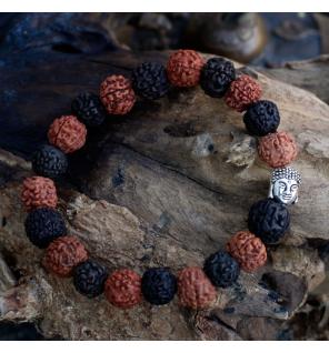 Rudraksha Brazalete de Buda Japa Mala - Mix