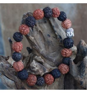 Rudraksha Brazalete de Buda Japa Mala - Mix