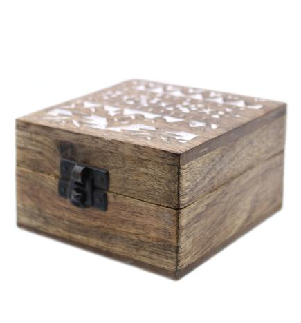 Caja de Madera Blanca - 4x4 Pastillero Diseño Eslavo