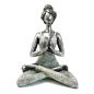 Yoga Lady Figure - Silver & White 24cm