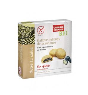 Galletas rellenas de crema de arandanos bio sin gluten 200 g Germinal