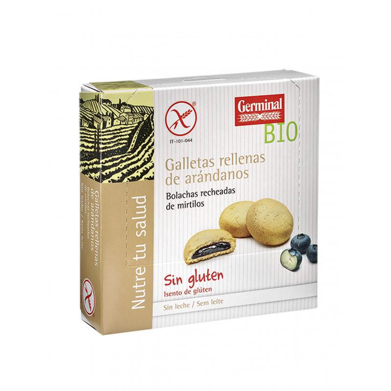 Galletas rellenas de crema de arandanos bio sin gluten 200 g Germinal