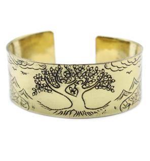 Pulsera Mantra Tibetano de Latón - Árbol de la Vida