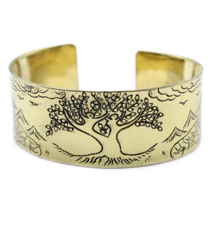 Pulsera Mantra Tibetano de Latón - Árbol de la Vida