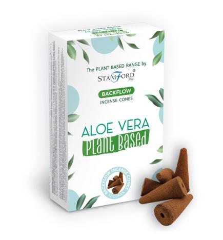 Conos de Incienso de Reflujo a Base de Plantas - Aloe Vera