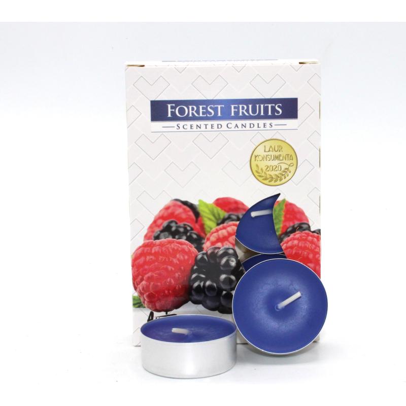 1x Set de 6 Velas de Té Perfumadas - Frutas del Bosque