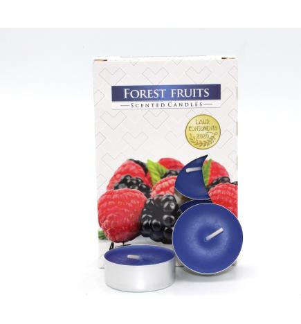 1x Set de 6 Velas de Té Perfumadas - Frutas del Bosque