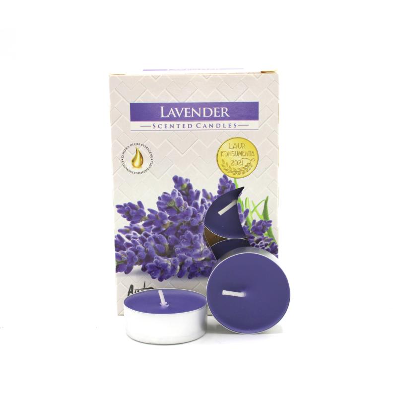 Set de 6 Velas de Té Perfumadas - Lavanda