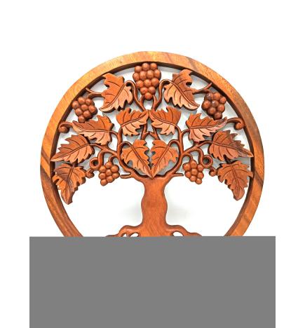 Panel de madera - Árbol de la vida de Uva - 40cm