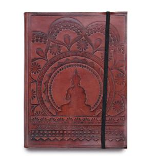 Cuaderno mediano con elástico - Mandala tibetano