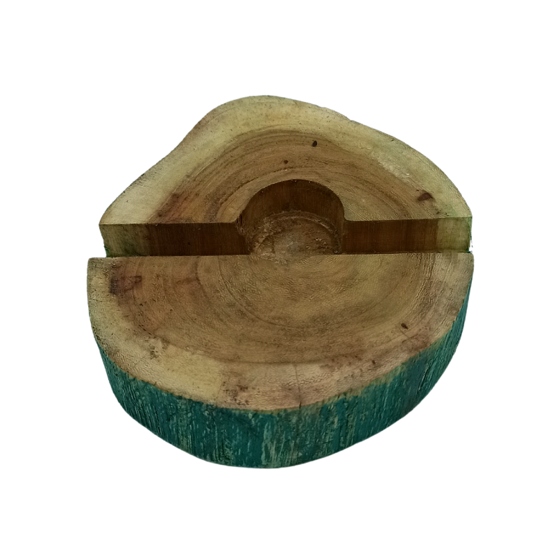 Lrg Gamal Wood Phone Holder - Greenwash