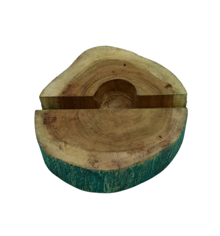 Lrg Gamal Wood Phone Holder - Greenwash