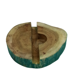 Lrg Gamal Wood Phone Holder - Greenwash