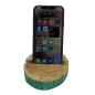 Lrg Gamal Wood Phone Holder - Greenwash