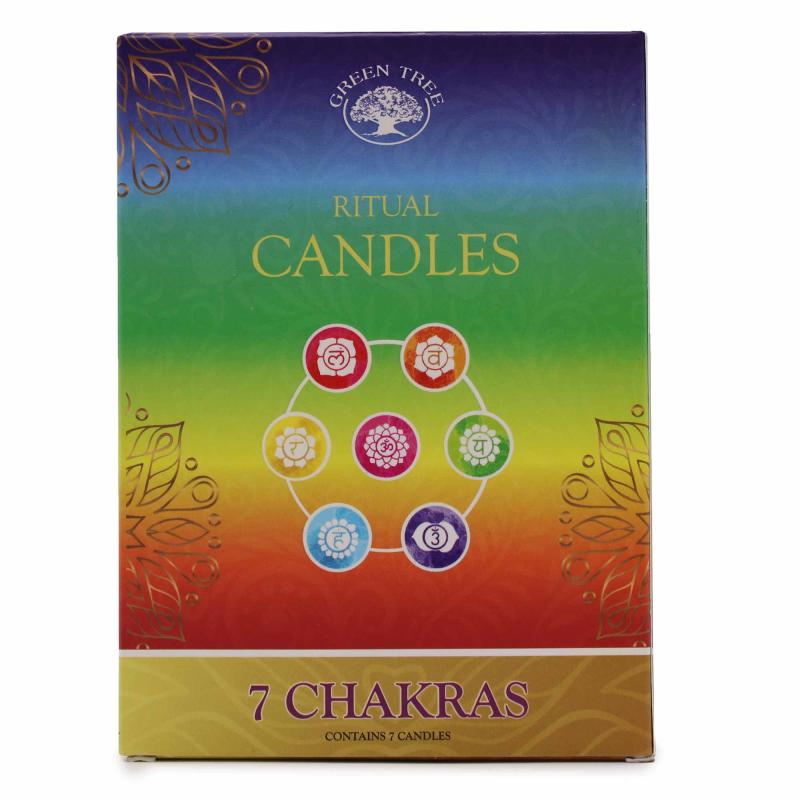 Conjunto de 7 velas - 7 Chakras