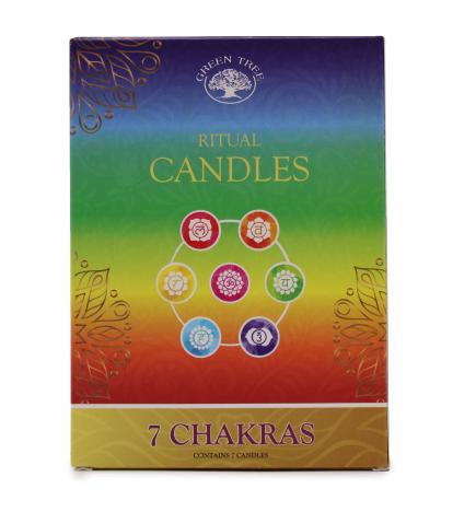 Conjunto de 7 velas - 7 Chakras