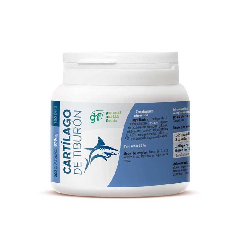 Cartilago de tiburon 750mg 300 capsulas GHF