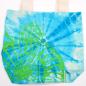 Bolsas de Algodón "Tie Dye" (170g) - 38x42x12cm - Concha Marina - Azul y verde - Asa Verde