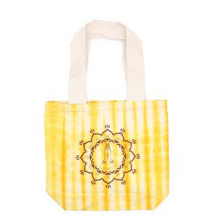 Bolsas de Algodón "Tie Dye" (170g) - 38x42x12cm - Namaste Hands - Yellow - Asa Natural