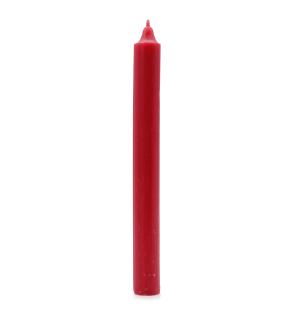 Bulk Solid Colour Dinner Candles - Rustic Red - Pack of 10