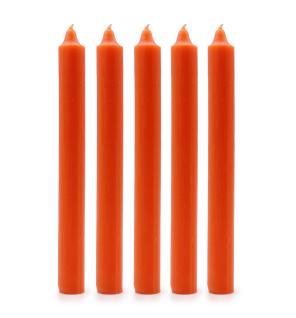 Velas a Granel de Color Sólido - Naranja Rústico - Paquete de 10