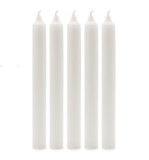 Velas a Granel de Color Sólido - Blanco Rústico - Paquete de 10