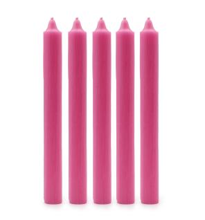 Velas a Granel de Color Sólido - Rosa Profundo Rústico - Paquete de 10