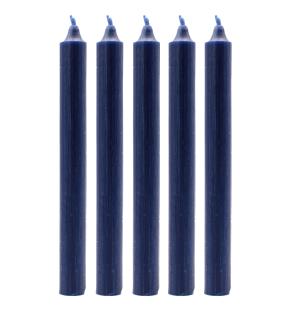 Velas a granel de color sólido - Azul marino rústico - Paquete de 10