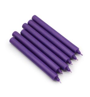 Velas a Granel de Color Sólido - Morado Rústico - Paquete de 10