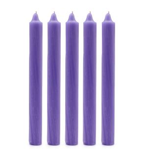 Velas a Granel de Color Sólido - Lila Rústica - Paquete de 10