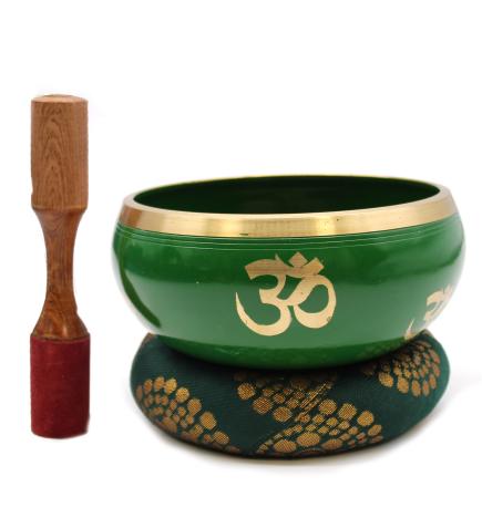 Juego de Cuenco Tibetano Lrg - Árbol de la vida - Verde 14cm