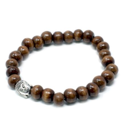 Brazalete Buddah y cuentas marrones