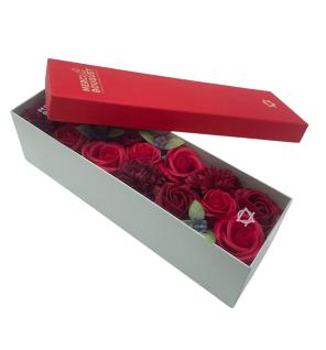 Caja Larga - Rosas Rojas Clásicas