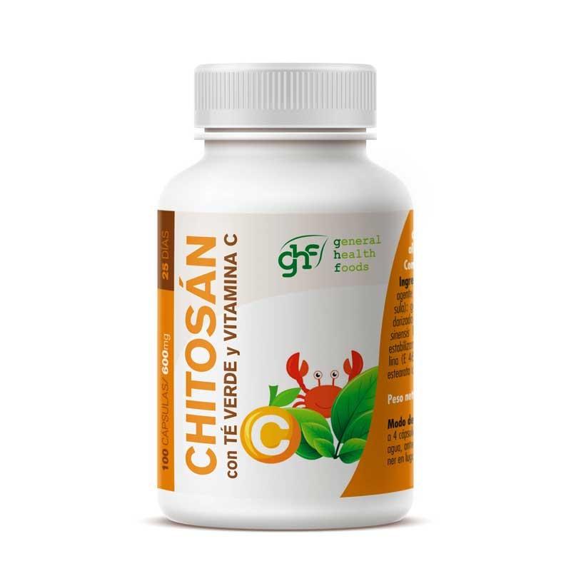 Chitosan+Te verde 600mg 100 capsulas GHF