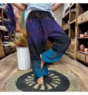 Pantalones de yoga y festivales - Estampado Himalayan High Cross en morado