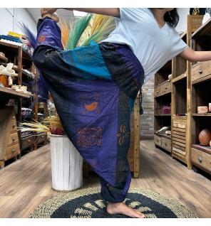 Pantalones de yoga y festivales - Aladdin Himalayan Print en morado