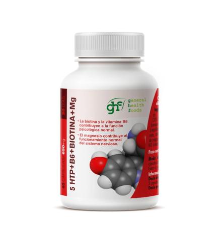 Triptofano 5HTP+B6+Biotina+Mg 60 capsulas GHF