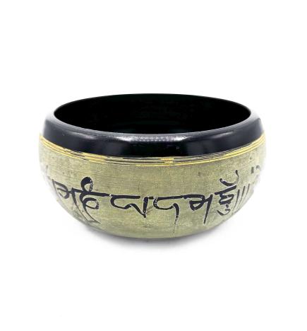 Cuenco tibetano Earth Powder - Mantra Five Buddha - 16cm