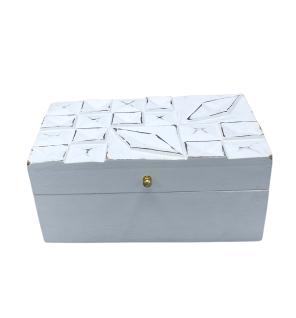 Vintage Deco - Caja Multiusos - 22x12x10cm - Diamantes Blancos