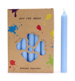 Juego de Velas de Mesa de Color Sólido - Pack de 21 - Azul Marino Rústico