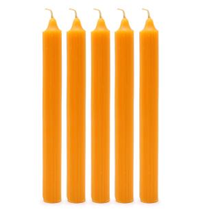 Juego de Velas de Mesa de Color Sólido - Pack de 21 - Mango Rústico