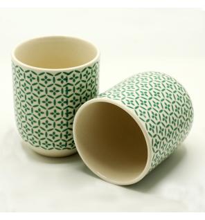 Tazas de te - Mosiac verde