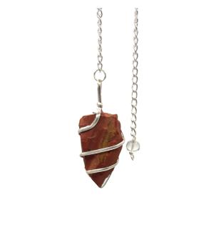 Raw Gemstone Pendulum - Red Jasper