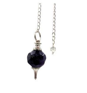 Facted Gemstone Pendulum - Amethyst