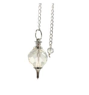 Facted Gemstone Pendulum - Rock Quartz