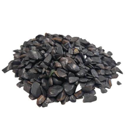 Black Tourmaline Gemstone Chips Bulk - 1KG