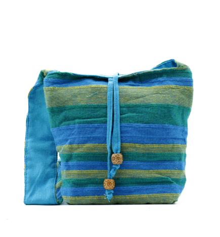 Bolsa bandolera Nepal -Prados de primavera Verde y Azul