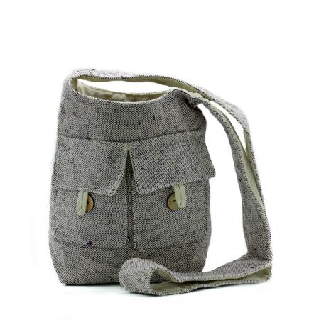 Bolso de Dos Bolsillos Tonos Naturales - Lavanda Suave - Mediano