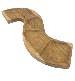 Cuenco de Madera Teca - Forma de serpiente (aprox. 55cm)